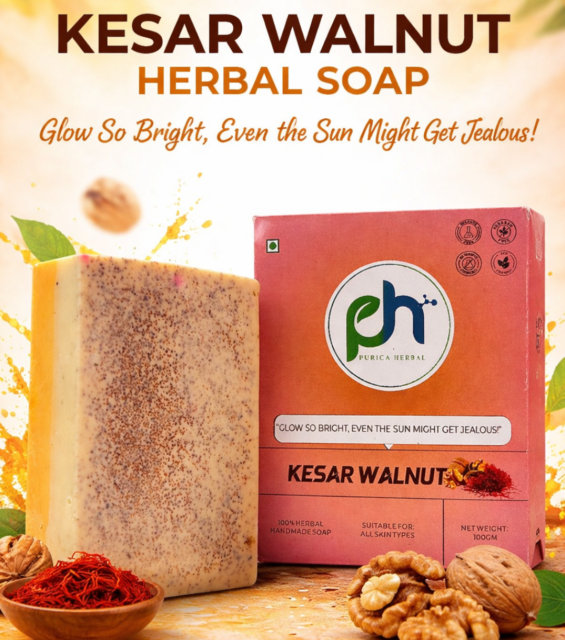 Kesar Walnut Soap